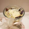 calming candle with crystals